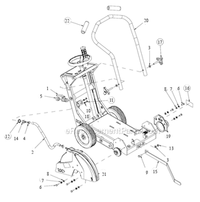 Page E Diagram and Parts List for CX-3 Robin Engine MK Diamond Concrete Saw